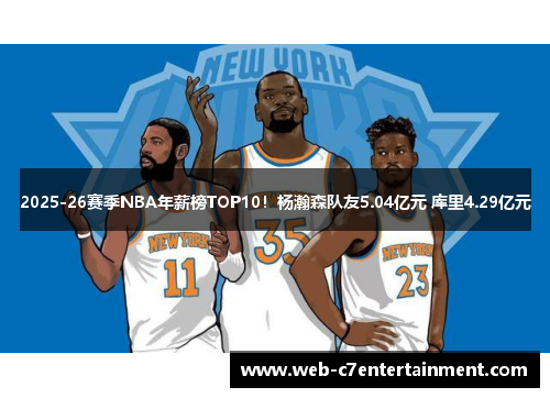 2025-26赛季NBA年薪榜TOP10！杨瀚森队友5.04亿元 库里4.29亿元